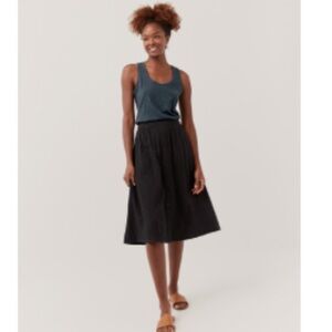 Pact Coastal Button Front Skirt